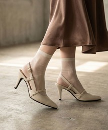 LibertyDoll スリングバックスタッズミュールパンプス
