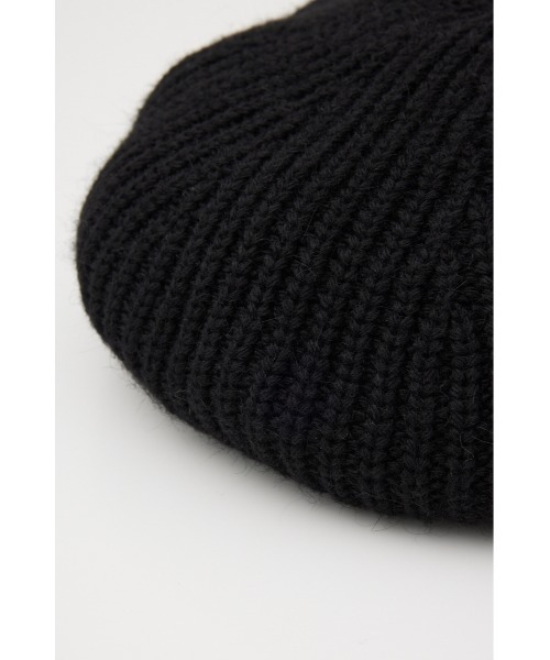 SLY（スライ）の「RIB KNIT BERET ロブ ニット ベレー（ハンチング/ベレー帽・レディース・ブラック/ブルー/杢グレー・FREE）」の6枚目の写真