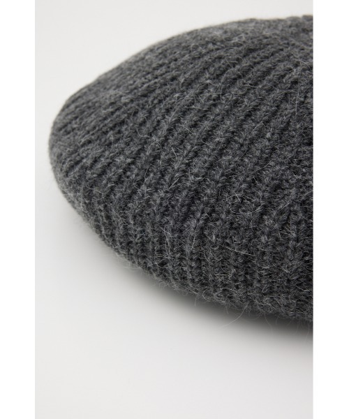 SLY（スライ）の「RIB KNIT BERET ロブ ニット ベレー（ハンチング/ベレー帽・レディース・ブラック/ブルー/杢グレー・FREE）」の9枚目の写真