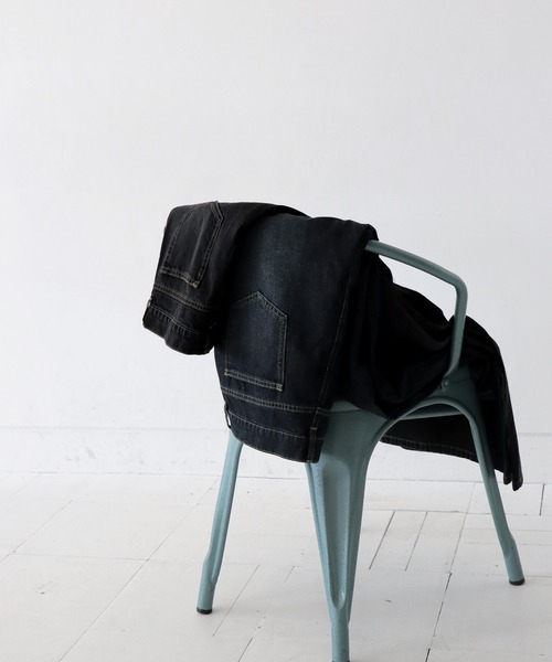 antiqua(アンティカ)の「ワイドデニムパンツ(デニムパンツ・レディース・インディゴブルー/ブラック・M/S/L)」の12枚目の写真