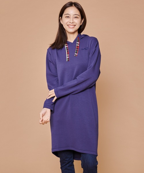 Arnold Palmer（アーノルドパーマー）の「スポンジング スウェット フーディ ワンピース（ワンピース・レディース・ライトオレンジ系/ブラック/ネイビー・S/M/L）」の3枚目の写真