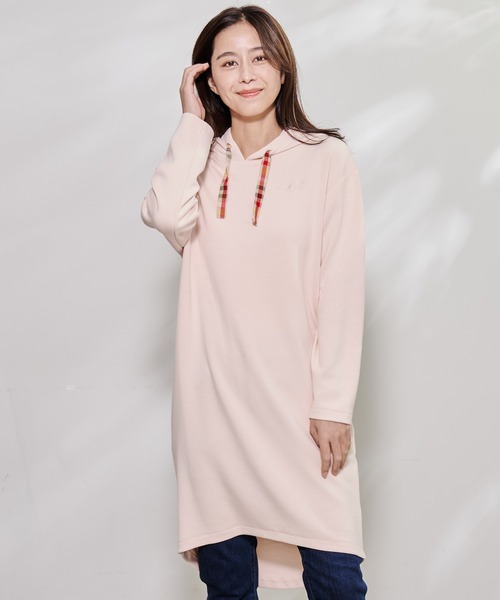 Arnold Palmer（アーノルドパーマー）の「スポンジング スウェット フーディ ワンピース（ワンピース・レディース・ライトオレンジ系/ブラック/ネイビー・S/M/L）」の16枚目の写真