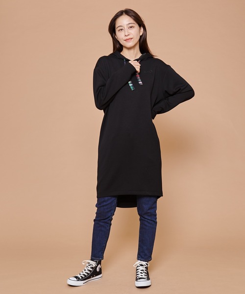 Arnold Palmer（アーノルドパーマー）の「スポンジング スウェット フーディ ワンピース（ワンピース・レディース・ライトオレンジ系/ブラック/ネイビー・S/M/L）」の11枚目の写真