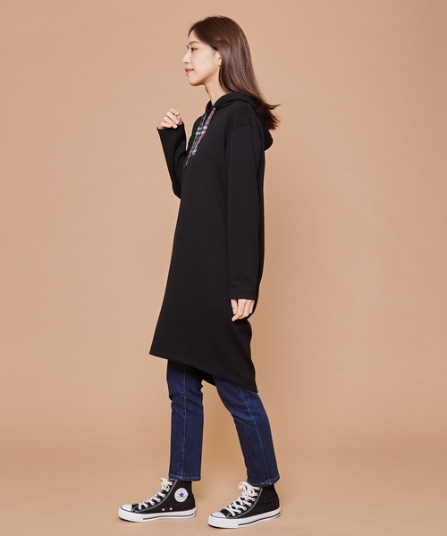 Arnold Palmer（アーノルドパーマー）の「スポンジング スウェット フーディ ワンピース（ワンピース・レディース・ライトオレンジ系/ブラック/ネイビー・S/M/L）」の12枚目の写真