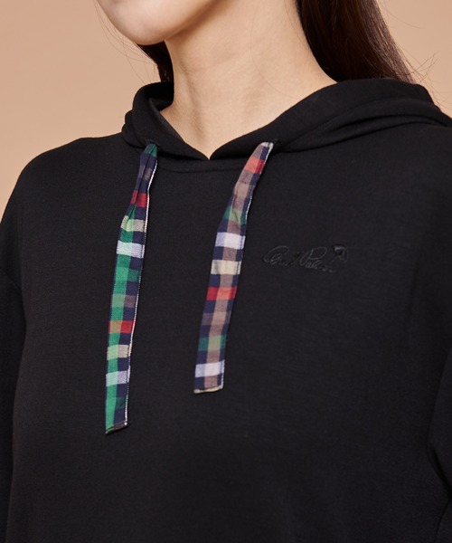 Arnold Palmer（アーノルドパーマー）の「スポンジング スウェット フーディ ワンピース（ワンピース・レディース・ライトオレンジ系/ブラック/ネイビー・S/M/L）」の4枚目の写真