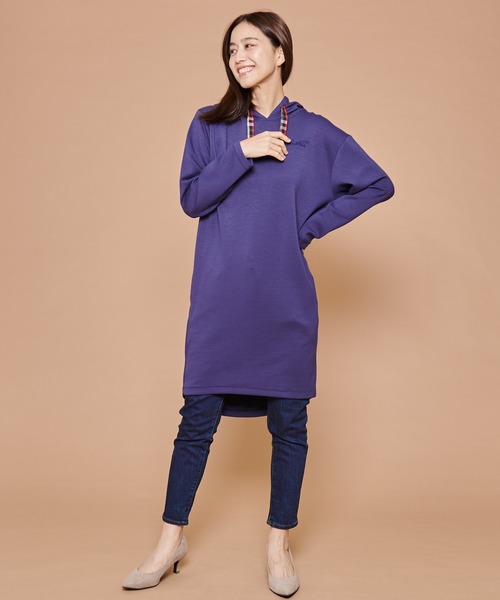 Arnold Palmer（アーノルドパーマー）の「スポンジング スウェット フーディ ワンピース（ワンピース・レディース・ライトオレンジ系/ブラック/ネイビー・S/M/L）」の14枚目の写真