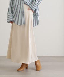 N.（N. Natural Beauty Basic） | 【S Size Line】◆マットサテンＡラインロングスカート(スカート)