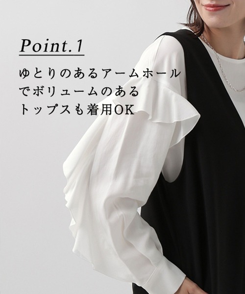 Elura（エルーラ）の「サマ見えジャンスカ（ジャンパースカート・レディース・ブラウン系その他4/ブラック系その他/ブラック/グレイッシュベージュ/ネイビー・MEDIUM/LARGE/SMALL）」の11枚目の写真