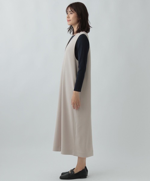 Elura（エルーラ）の「サマ見えジャンスカ（ジャンパースカート・レディース・ブラウン系その他4/ブラック系その他/ブラック/グレイッシュベージュ/ネイビー・MEDIUM/LARGE/SMALL）」の20枚目の写真