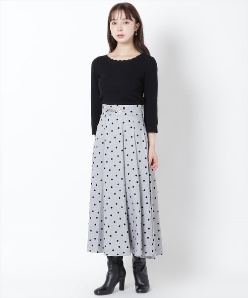 WILLSELECTION(ウィルセレクション)の「スカラップ7分袖ニットプルオーバー(Tシャツ/カットソー・レディース・ピンク/オフホワイト/ブラック・MEDIUM)」の13枚目の写真