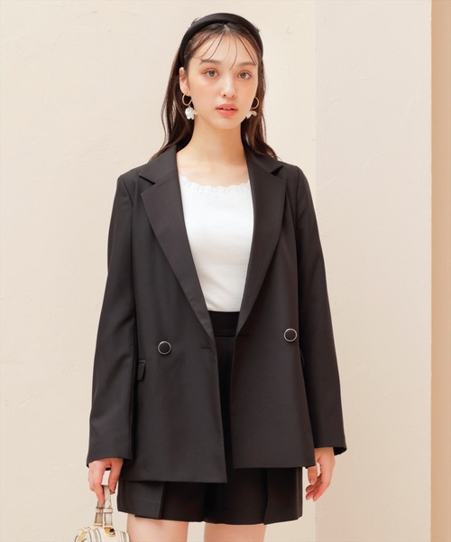 WILLSELECTION(ウィルセレクション)の「スカラップ7分袖ニットプルオーバー(Tシャツ/カットソー・レディース・ピンク/オフホワイト/ブラック・MEDIUM)」の6枚目の写真