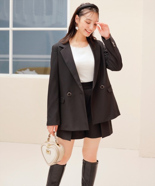 WILLSELECTION(ウィルセレクション)の「スカラップ7分袖ニットプルオーバー(Tシャツ/カットソー・レディース・ピンク/オフホワイト/ブラック・MEDIUM)」の7枚目の写真