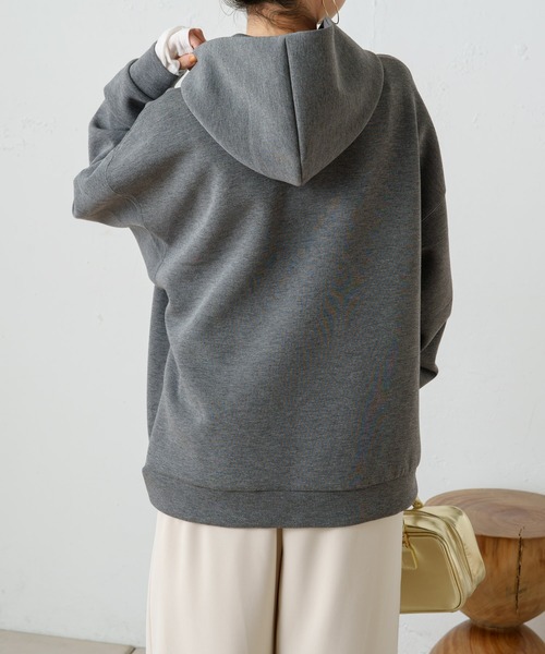 Omekashi（オメカシ）の「ポンチジップパーカー（パーカー・レディース・グレー/チャコールグレー/オフホワイト・FREE）」の10枚目の写真