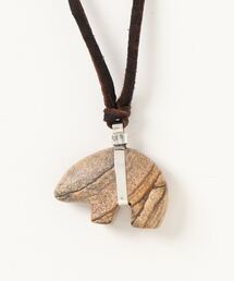 ARCHIVER（アーカイバ）の「【W】【it】【LAST HEAVEN】天然石ベアー ディアスキン レザーネックレス　チョーカー（ネックレス）」