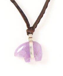 ARCHIVER（アーカイバ）の「【W】【it】【LAST HEAVEN】天然石ベアー ディアスキン レザーネックレス　チョーカー（ネックレス）」