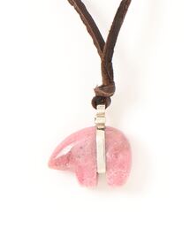 ARCHIVER（アーカイバ）の「【W】【it】【LAST HEAVEN】天然石ベアー ディアスキン レザーネックレス　チョーカー（ネックレス）」