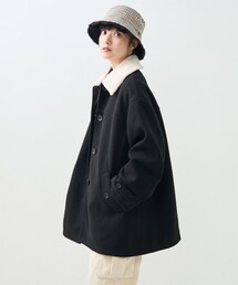 FREAK'S STORE | ウーリー ボア付き ミドルコート(ステンカラーコート)