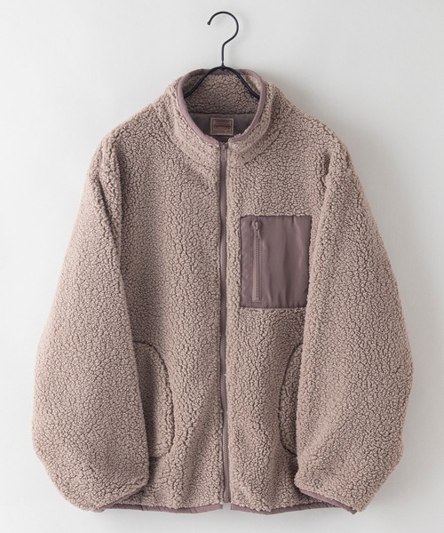 OUTDOOR PRODUCTS(アウトドアプロダクツ)の「【OUTDOOR PRODUCTS/アウトドアプロダクツ】スタンドカラー ボアブルゾン もこもこ(ブルゾン・レディース・ブラウン/ブラック/アイボリー/ベージュ・FREE)」の7枚目の写真