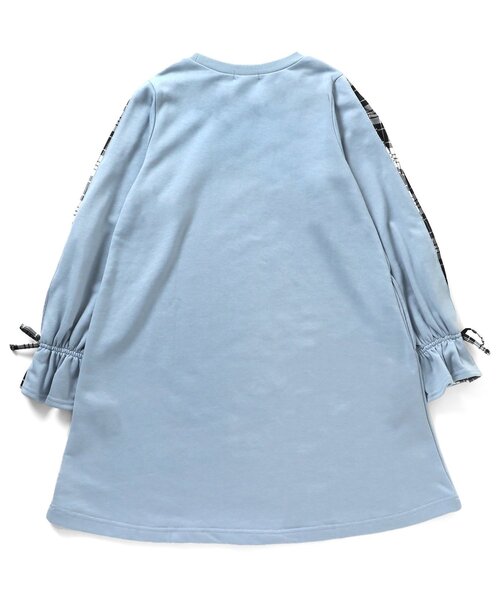 algy（アルジー）の「チェックスリーブAラインワンピ（ワンピース・キッズ・サックスブルー/ブラック/ピンク・XX-SMALL/SMALL/X-SMALL/MEDIUM）」の10枚目の写真