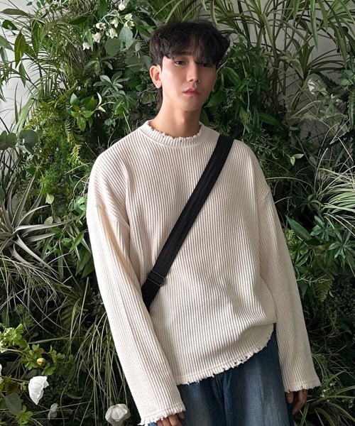ASCLO(エジュクロ)の「ASCLO 3 TAP Destroyed Knit T Shirt(ニット/セーター・メンズ・ブラウン/レッド/グレー/ブラック/アイボリー・FREE)」の10枚目の写真
