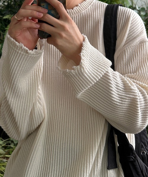 ASCLO(エジュクロ)の「ASCLO 3 TAP Destroyed Knit T Shirt(ニット/セーター・メンズ・ブラウン/レッド/グレー/ブラック/アイボリー・FREE)」の20枚目の写真