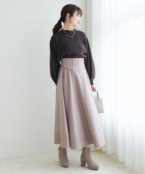 MAJESTIC LEGON(マジェスティックレゴン)の「ボリュームスリーブニット(ニット/セーター・レディース・ピンク/アイボリー/グレー/ブルー/チャコールグレー/ブラック/ダークブラウン・MEDIUM)」の17枚目の写真