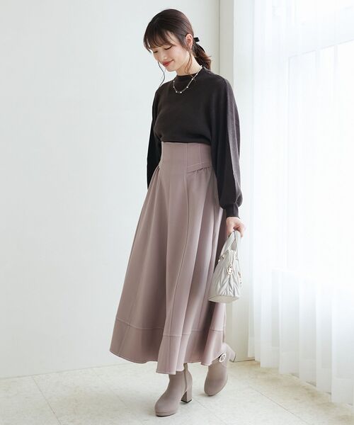 MAJESTIC LEGON(マジェスティックレゴン)の「ボリュームスリーブニット(ニット/セーター・レディース・ピンク/アイボリー/グレー/ブルー/チャコールグレー/ブラック/ダークブラウン・MEDIUM)」の18枚目の写真