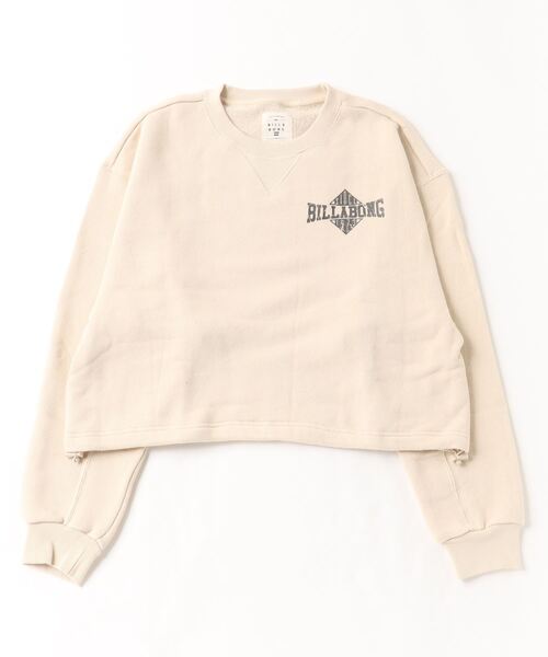 BILLABONG（ビラボン）の「BILLABONG レディース BORN ON THE BEACH SWEAT CREW トレーナー 【2023年秋冬モデル】/ビラボンスウェットトレーナー（スウェット・レディース・ブラック系その他/オフホワイト/グレー・MEDIUM）」の2枚目の写真