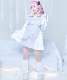 ililil イルイルイル 肩出し オフショルダー ジャージ パーカー
