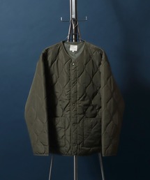 Quilting No Collar Blouson/キルティング ノーカラージャケット ブルゾン ライナー オーバーサイズ