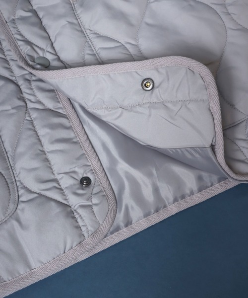 ANPAS（アンパス）の「Quilting No Collar Blouson/キルティング ノーカラージャケット ブルゾン ライナー オーバーサイズ（ノーカラージャケット・メンズ・オリーブ/ブラック/ライトグレー/アイボリー・L/LL/M）」の16枚目の写真