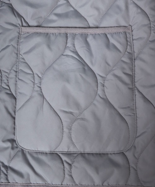 ANPAS（アンパス）の「Quilting No Collar Blouson/キルティング ノーカラージャケット ブルゾン ライナー オーバーサイズ（ノーカラージャケット・メンズ・オリーブ/ブラック/ライトグレー/アイボリー・L/LL/M）」の18枚目の写真