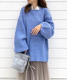 モヘアタッチルーズニット