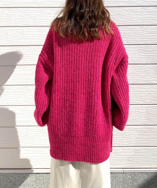 Q（キュー）の「モヘアタッチルーズニット（ニット/セーター・レディース・ベージュ/ピンク/ブラック/ライトブルー・MEDIUM）」の15枚目の写真