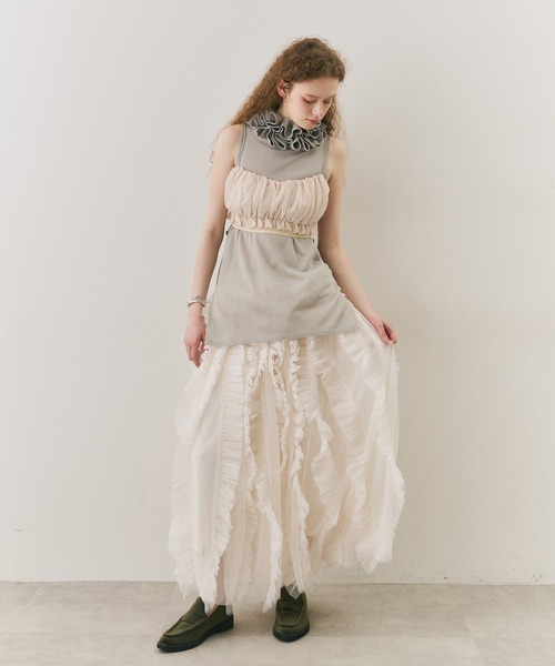 ギャザーシフォンブラトップ（キャミソール）｜J1U by LA BELLE ETUDE