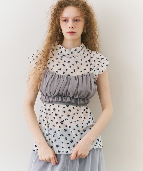 ギャザーシフォンブラトップ（キャミソール）｜J1U by LA BELLE ETUDE