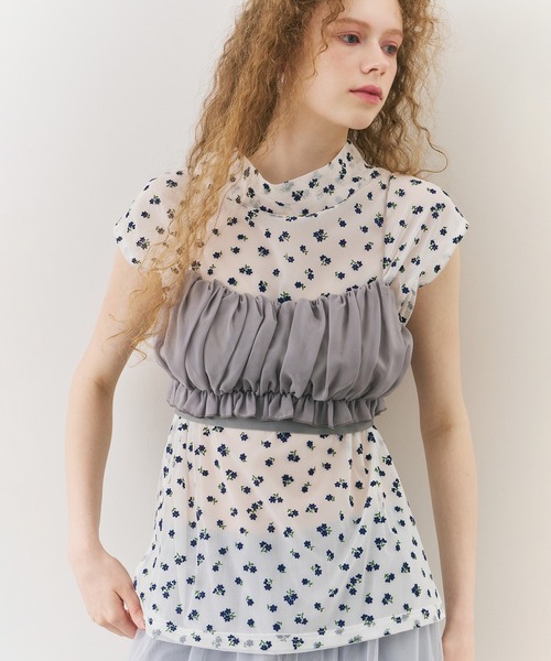 ギャザーシフォンブラトップ（キャミソール）｜J1U by LA BELLE ETUDE