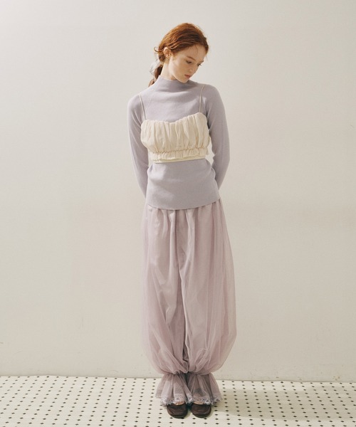 ギャザーシフォンブラトップ（キャミソール）｜J1U by LA BELLE ETUDE