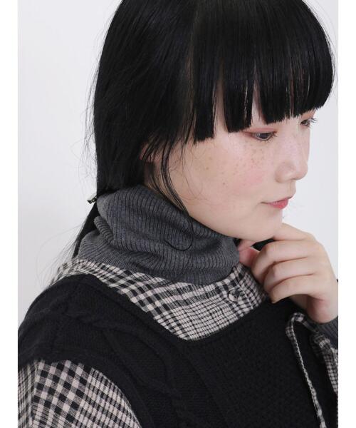 Samansa Mos2（サマンサ モスモス）の「【マシンウォッシャブル】リブタートルネックニット（ニット/セーター・レディース・オフホワイト/チャコールグレー/ベージュ/キナリ・F）」の3枚目の写真