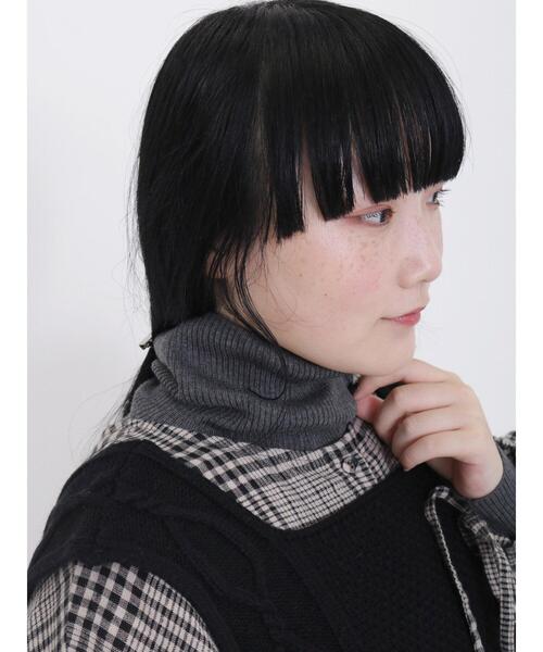 Samansa Mos2（サマンサ モスモス）の「【マシンウォッシャブル】リブタートルネックニット（ニット/セーター・レディース・オフホワイト/チャコールグレー/ベージュ/キナリ・F）」の6枚目の写真