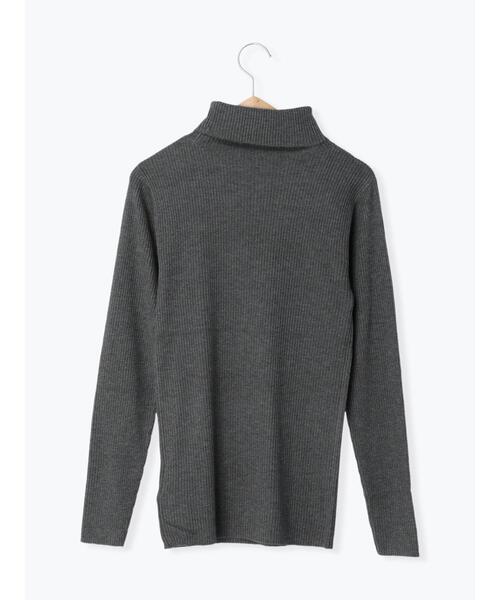 Samansa Mos2（サマンサ モスモス）の「【マシンウォッシャブル】リブタートルネックニット（ニット/セーター・レディース・オフホワイト/チャコールグレー/ベージュ/キナリ・F）」の14枚目の写真