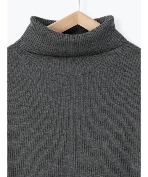 Samansa Mos2（サマンサ モスモス）の「【マシンウォッシャブル】リブタートルネックニット（ニット/セーター・レディース・オフホワイト/チャコールグレー/ベージュ/キナリ・F）」の15枚目の写真