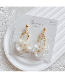 【fuwari】小花が揺れる サージカルステンレス ピアス(MA)