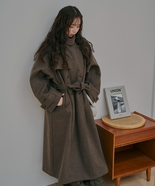 INTER FACTORY(インターファクトリー)の「はなのきえり×INTERFACTORY3wayカラーロングコート(その他アウター・レディース・ブラック/ブラウン・MEDIUM/SMALL)」の8枚目の写真