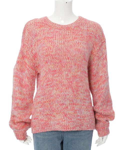 CEDNIE(セドニー)の「ミックスカラーオーバーサイズニット(ニット/セーター・レディース・レッド/ネイビー・M)」の12枚目の写真