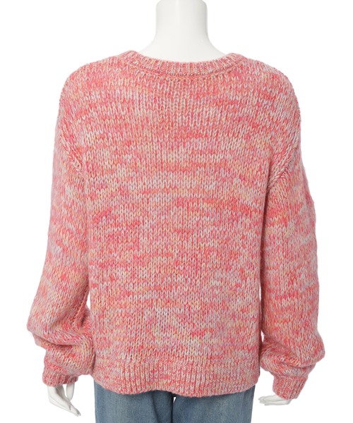 CEDNIE(セドニー)の「ミックスカラーオーバーサイズニット(ニット/セーター・レディース・レッド/ネイビー・M)」の17枚目の写真