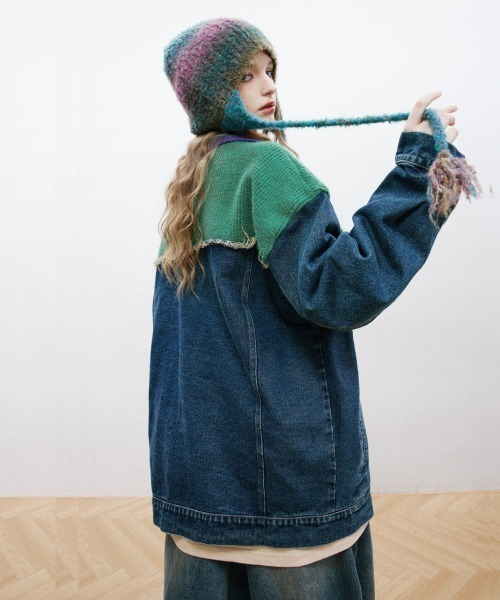 mushwear(マッシュウェア)の「異素材デニムジャケット(デニムジャケット・メンズ・インディゴブルー・X-LARGE/LARGE/MEDIUM)」の2枚目の写真