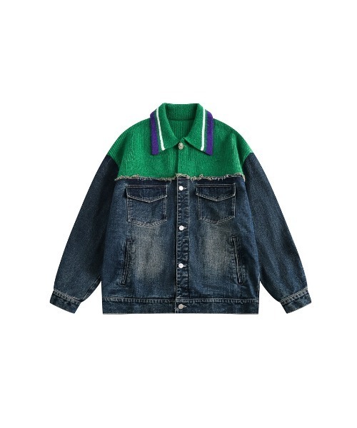 mushwear(マッシュウェア)の「異素材デニムジャケット(デニムジャケット・メンズ・インディゴブルー・X-LARGE/LARGE/MEDIUM)」の5枚目の写真