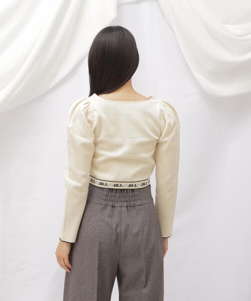 JILL by JILL STUART(ジルバイジルスチュアート)の「ロゴジャガードパフニット(ニット/セーター・レディース・ブラック/ホワイト系その他/ブラウン・FREE)」の17枚目の写真
