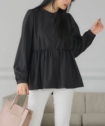 Newlyme | イージーケアハイネックペプラムブラウス(シャツ/ブラウス)